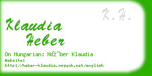 klaudia heber business card